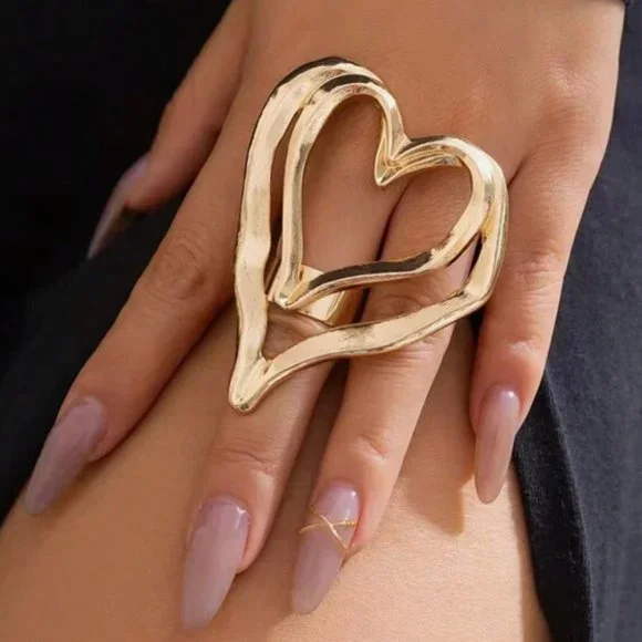 Heart Statement Resizable Ring - Picture 1 of 4